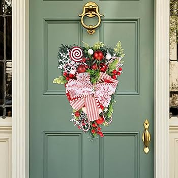 Amazon.com: SAFIGLE 2024 Candy Cane Christmas Wreath for Front Amazon.com: SAFIGLE 2024 Candy Cane Christmas Wreath for Front